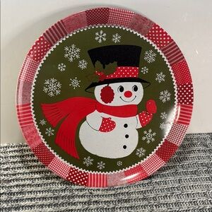 Hallmark Vintage “Sandy” Snowman metal Tray- for all the retro Christmas vibes